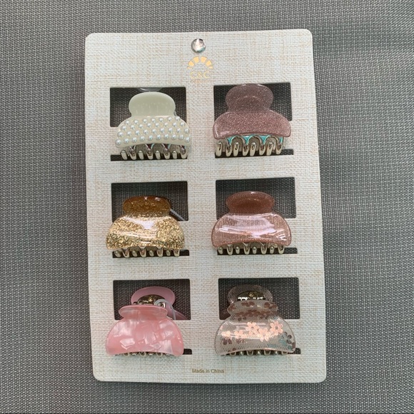 **2 hair claw sets**    Six 1'5 colorful claws +  two  3' metal claws - Picture 2 of 5